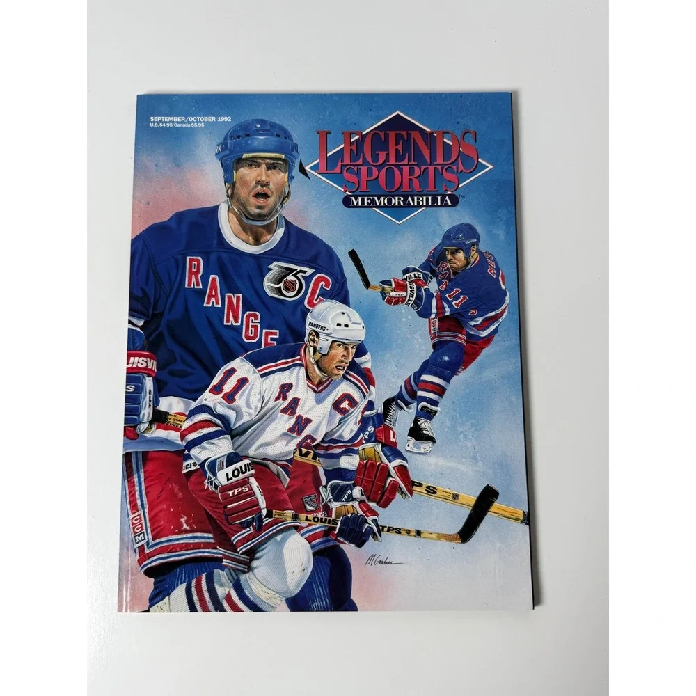 Legends Sports Memorabilia Magazine Sept Oct 1992 Mark Messier Eric Lindros NYR